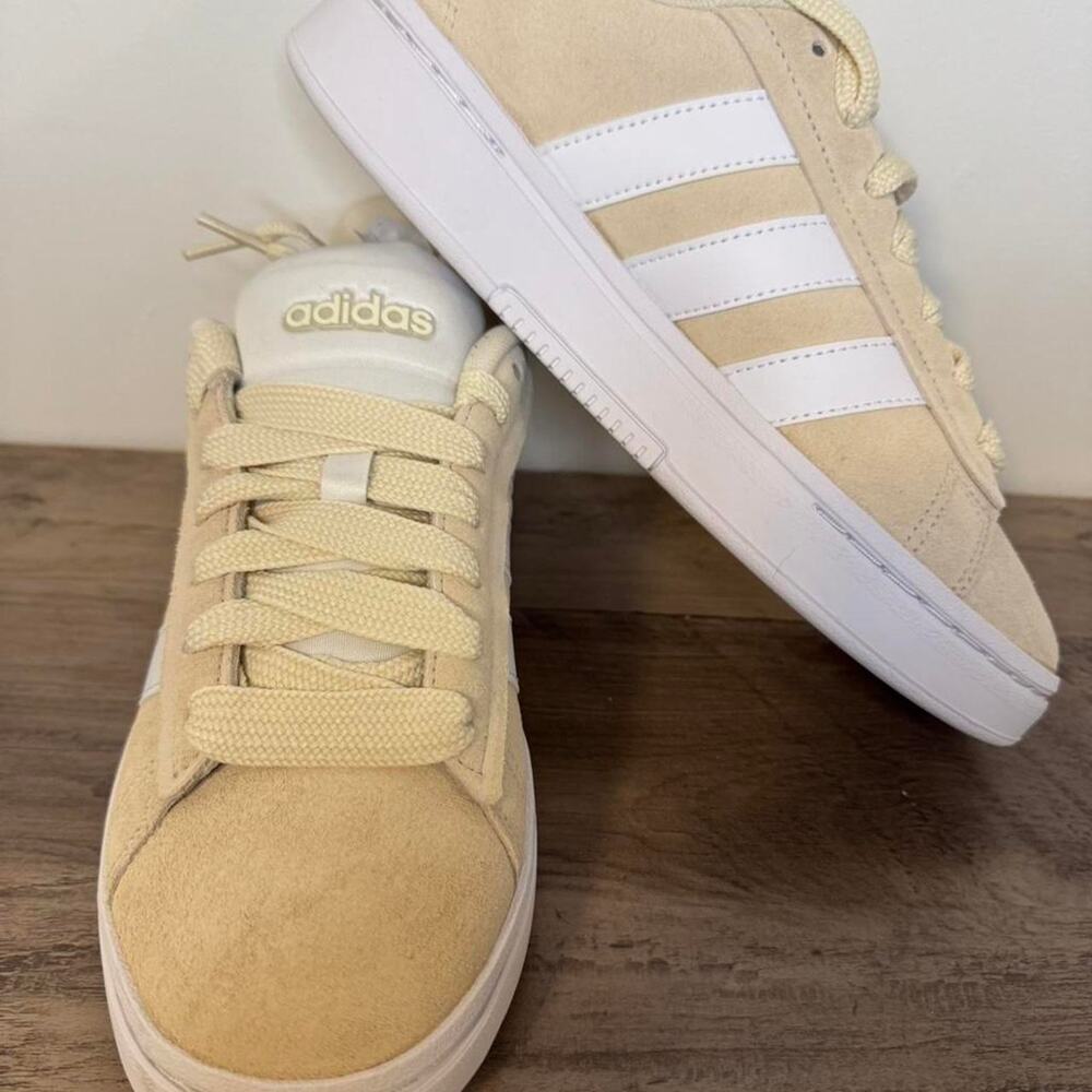 Title adidas beige suede trainers